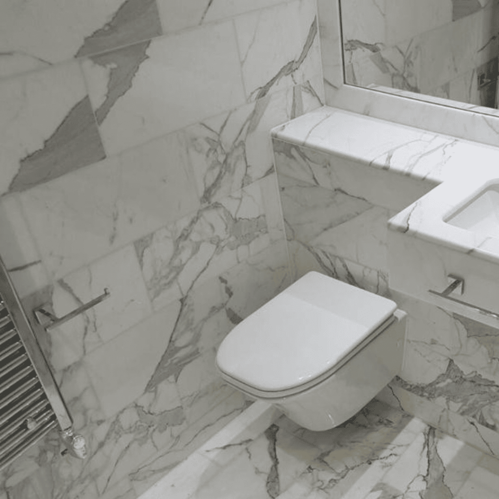 Luxurious bathroom interiors crafted by Marble and Stone London, featuring bespoke designs in marble, granite, quartz, and engineered stone.